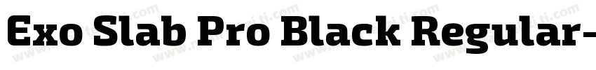 Exo Slab Pro Black Regular字体转换